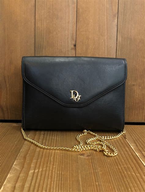 dior chain bag black|christian dior chain bag.